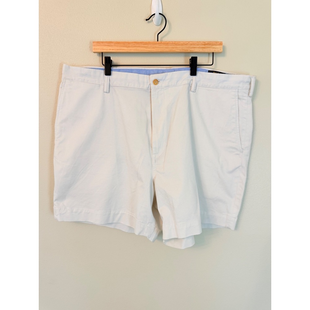 Polo Ralph Lauren Classic Fit 6" Chino Shorts Birch Tan Size 42 Stretch - Picture 3 of 9